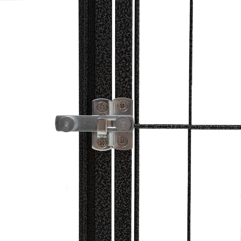 26-Panel Dog Playpen Black 50X100 Cm Powder-Coated Steel