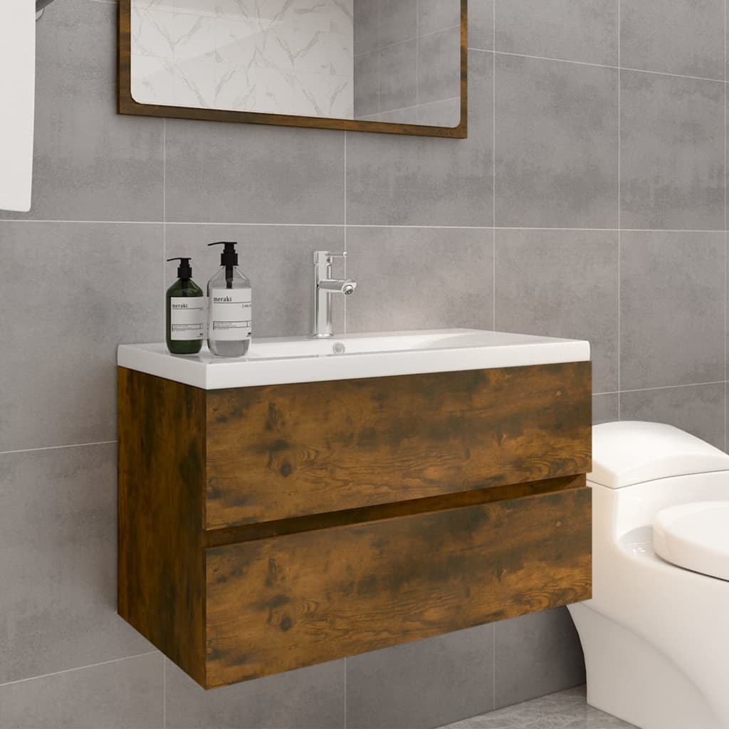 Sink Cabinet With Built-In Basin And Faucet