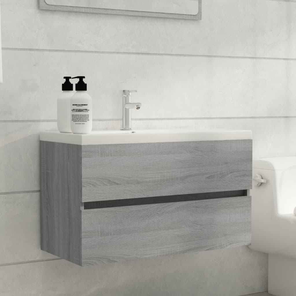 Sink Cabinet With Built-In Basin And Faucet