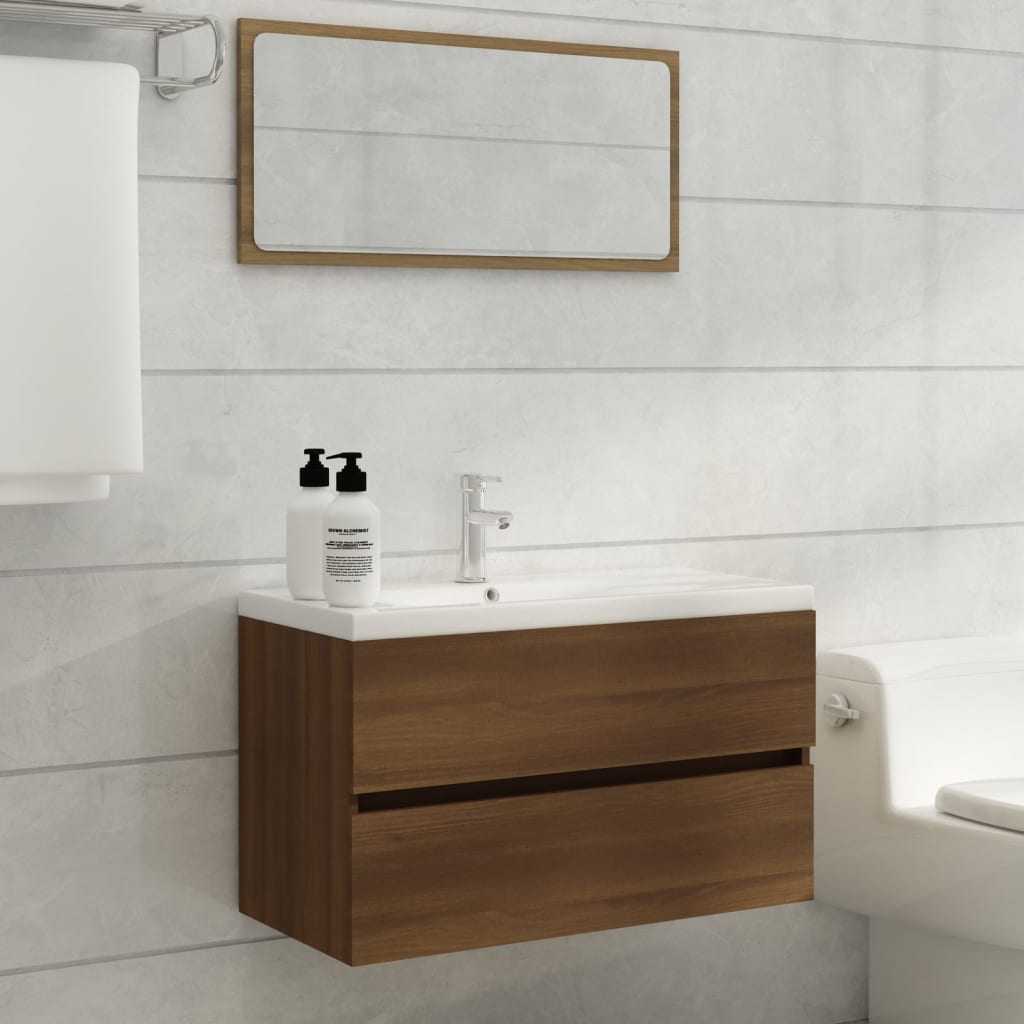 Sink Cabinet With Built-In Basin And Faucet