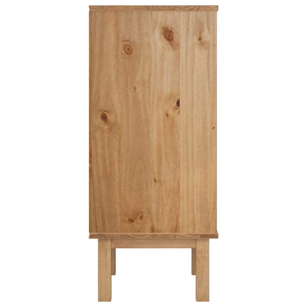 Drawer Cabinet Otta Brown&White 76.5X39.5X90Cm Solid Wood Pine