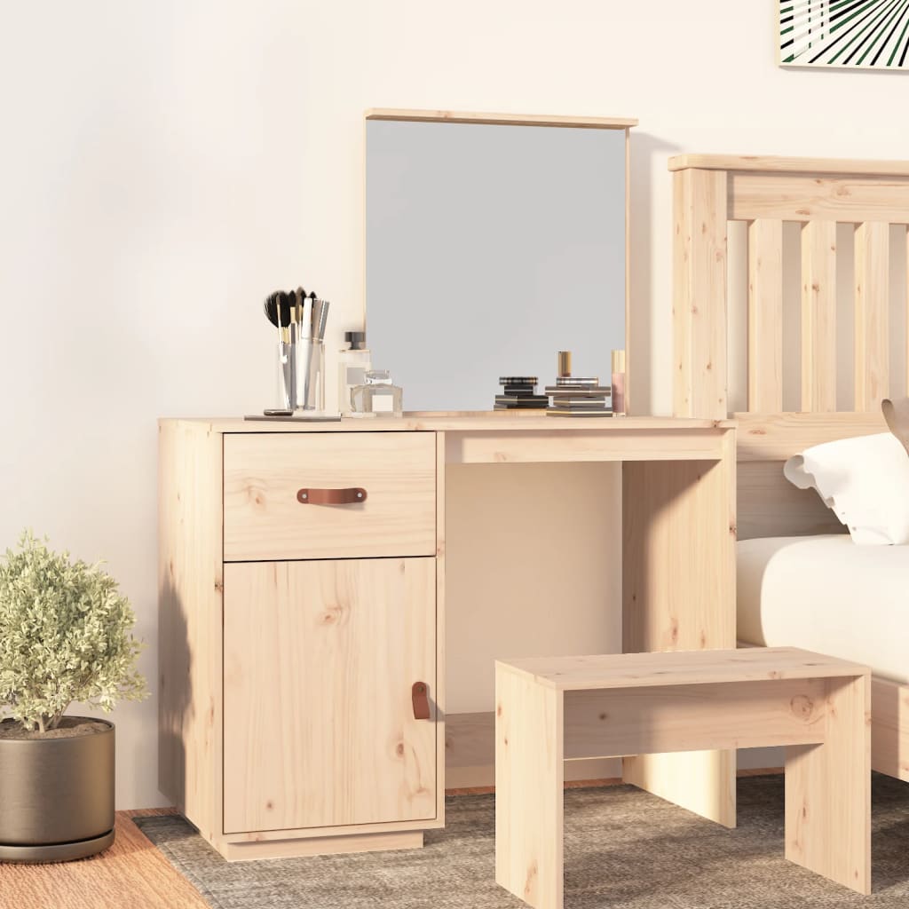 Dressing Table 95X50X134 Cm Solid Wood Pine