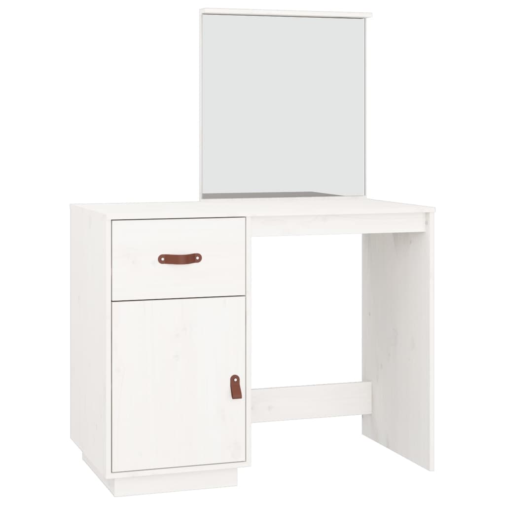 Dressing Table 95X50X134 Cm Solid Wood Pine