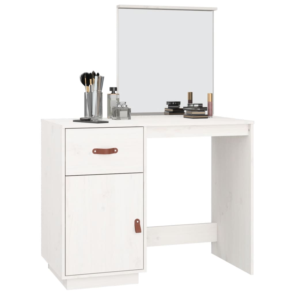 Dressing Table 95X50X134 Cm Solid Wood Pine