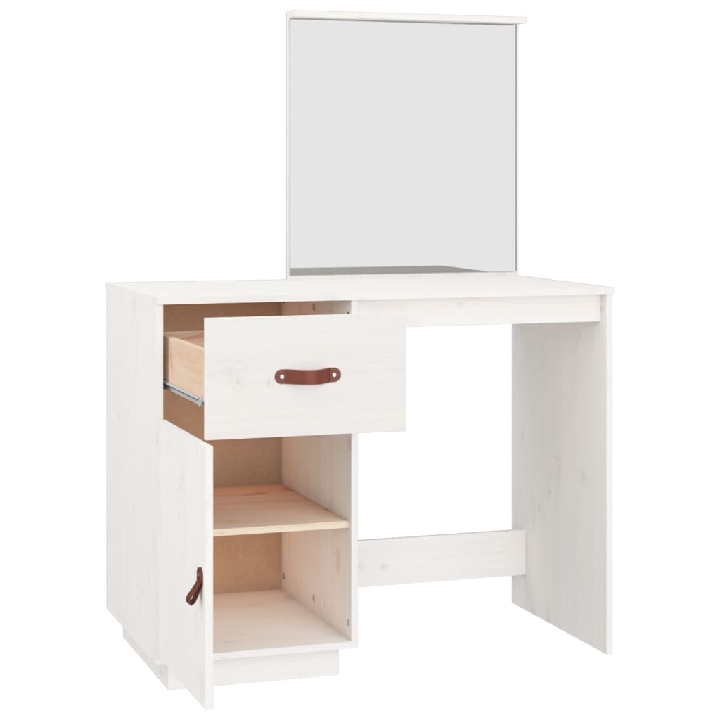 Dressing Table 95X50X134 Cm Solid Wood Pine