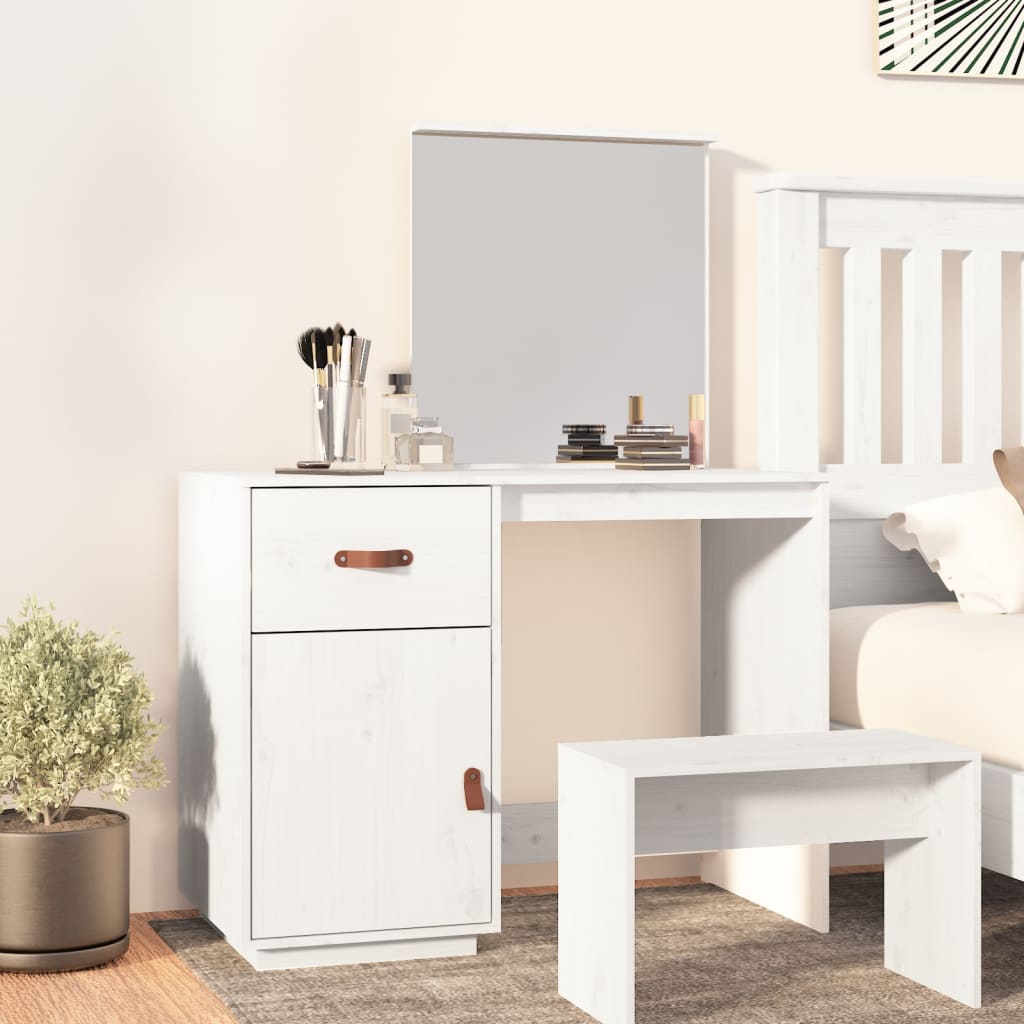 Dressing Table 95X50X134 Cm Solid Wood Pine