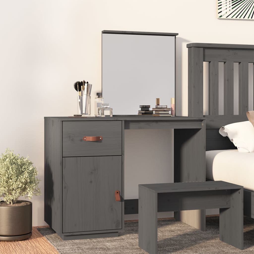 Dressing Table 95X50X134 Cm Solid Wood Pine