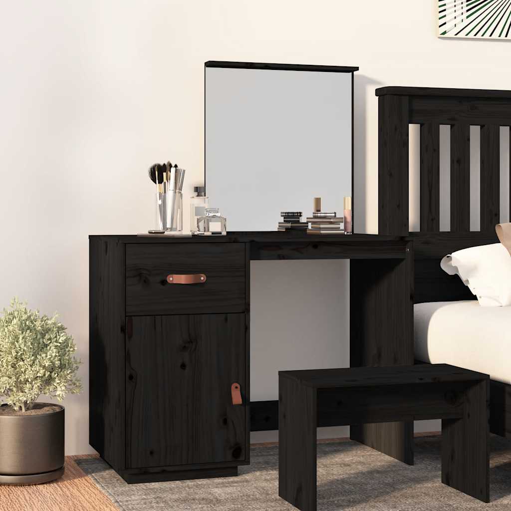 Dressing Table 95X50X134 Cm Solid Wood Pine