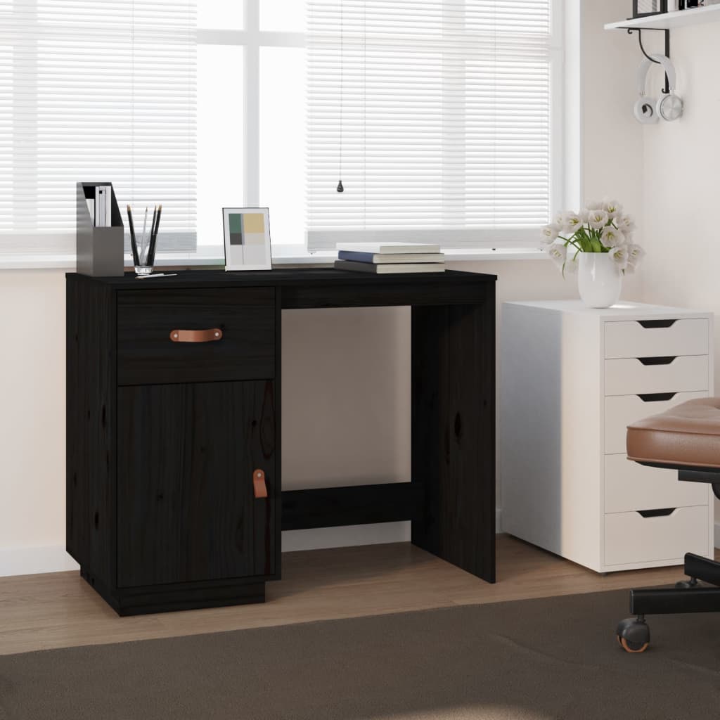 Desk 95X50X75 Cm Solid Wood Pine