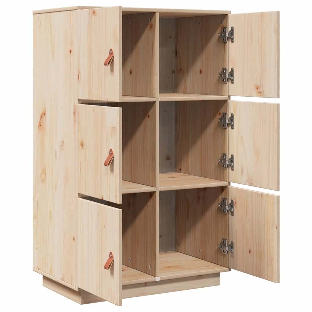 Highboard 67X40X108.5 Cm Solid Wood Pine