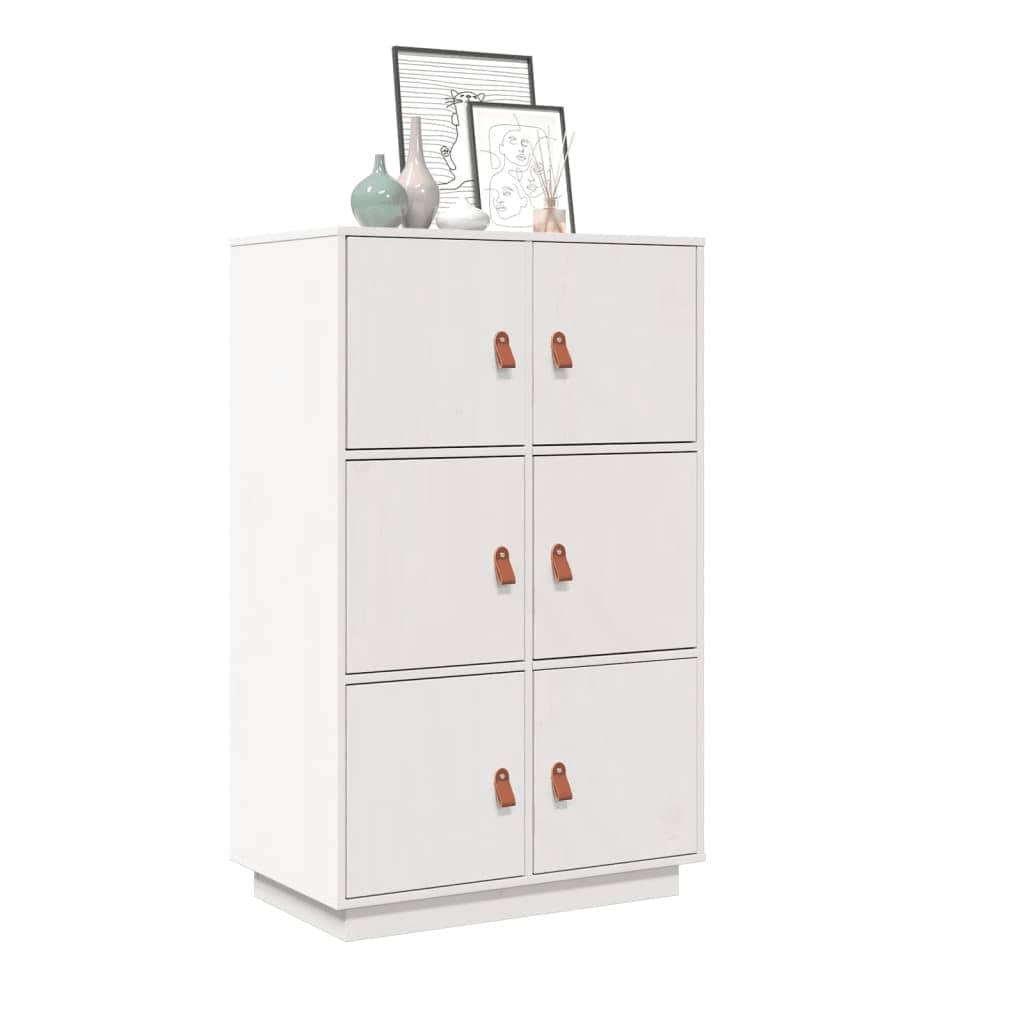 Highboard 67X40X108.5 Cm Solid Wood Pine