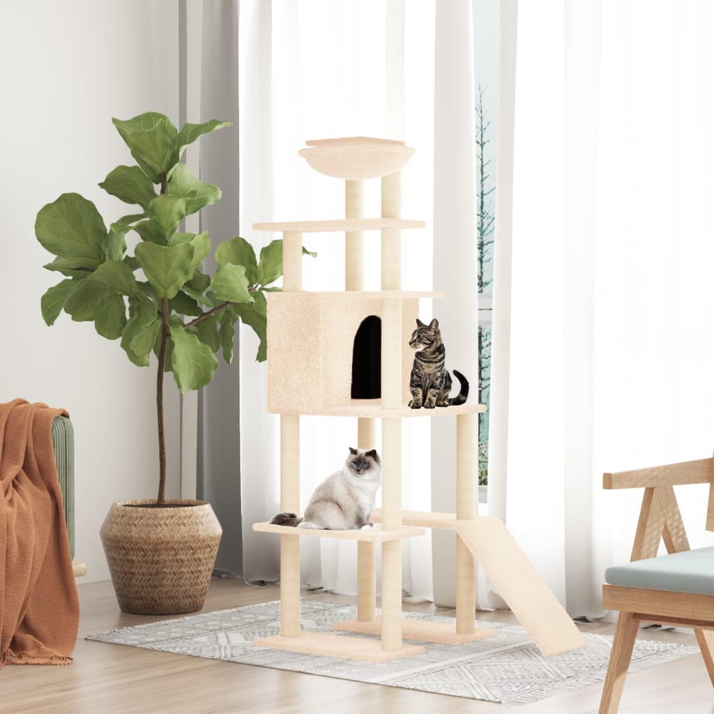 Cat Tree With Sisal Scratching Posts 166 Cm