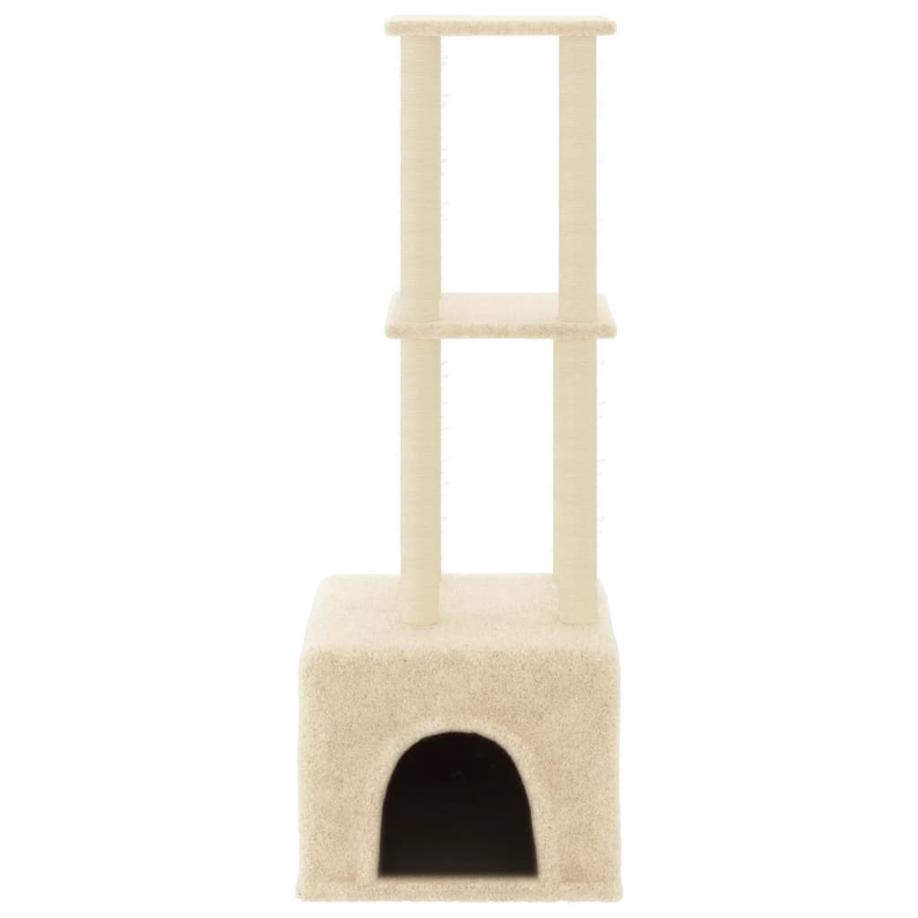Cat Tree With Sisal Scratching Posts 133.5 Cm