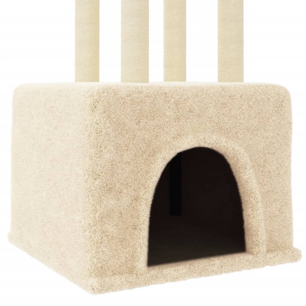 Cat Tree With Sisal Scratching Posts 133.5 Cm