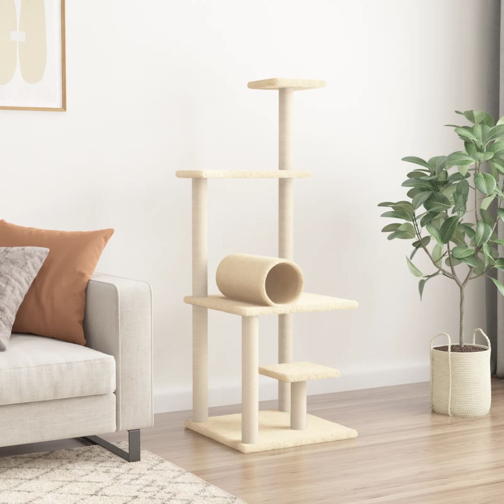 Cat Tree With Sisal Scratching Posts 136 Cm
