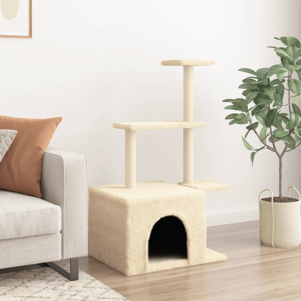 Cat Tree With Sisal Scratching Posts 110 Cm