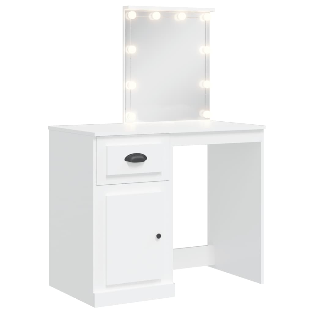 Dressing Table With Led Lights 90X42X132.5 Cm