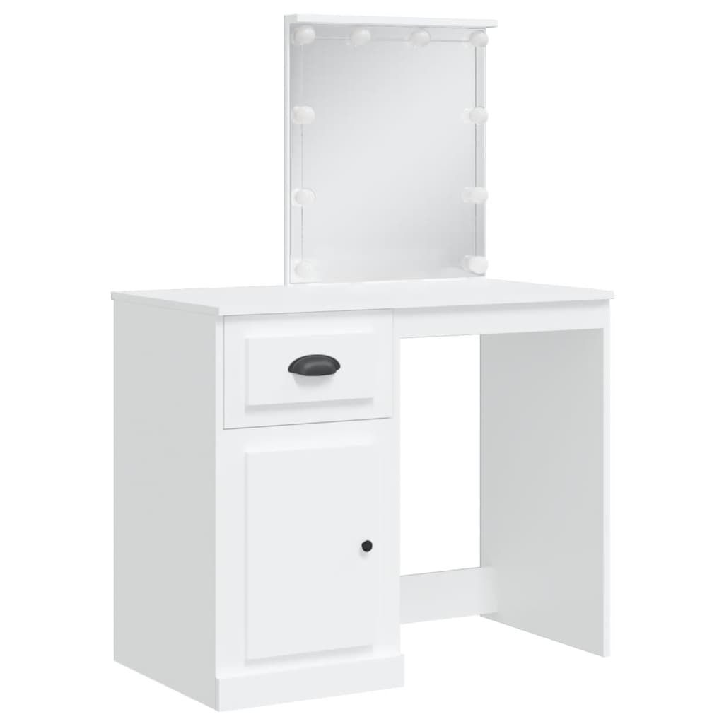 Dressing Table With Led Lights 90X42X132.5 Cm