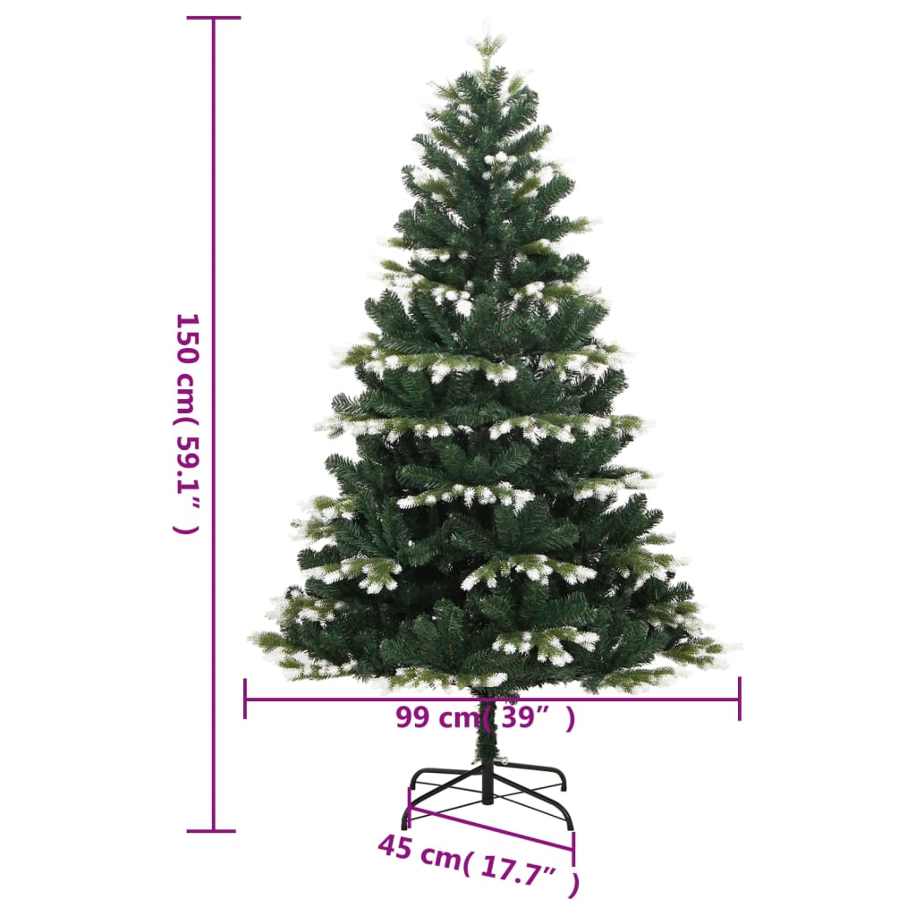 Artificial Hinged Christmas Tree With Flocked Snow
