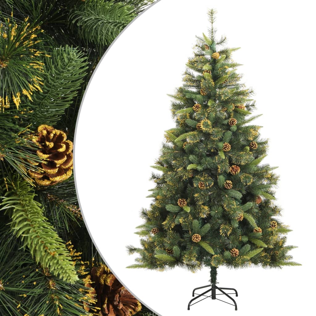 Artificial Hinged Christmas Tree With Cones