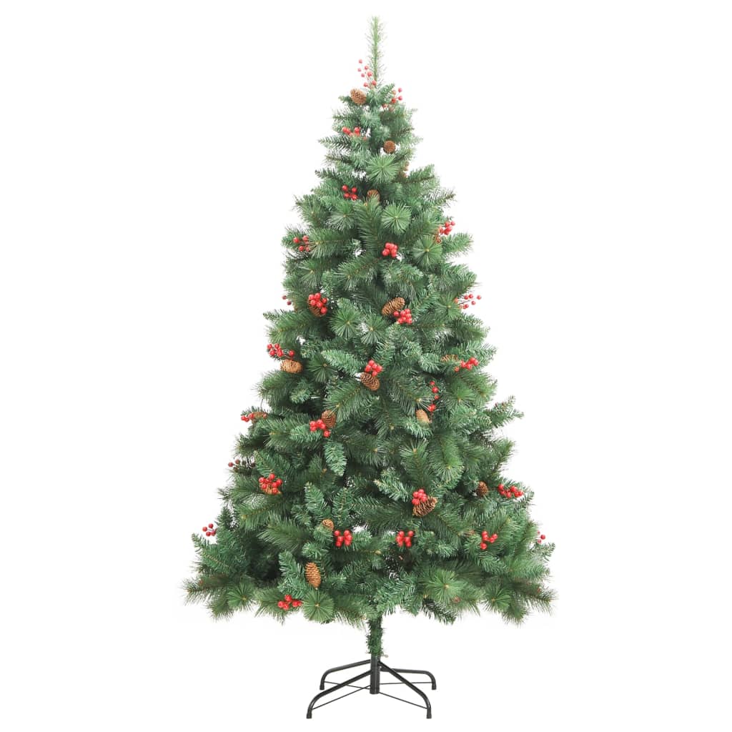 Artificial Hinged Christmas Tree With Cones And Berries