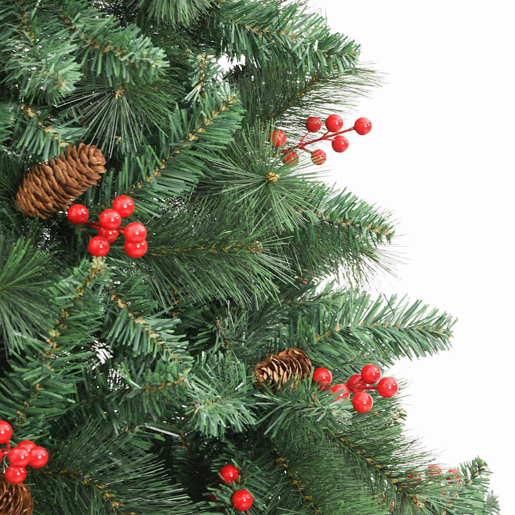 Artificial Hinged Christmas Tree With Cones And Berries