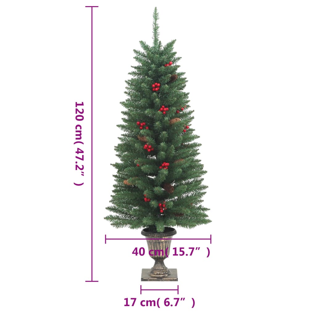 Artificial Christmas Trees 2 Pcs 100 Leds 120 Cm