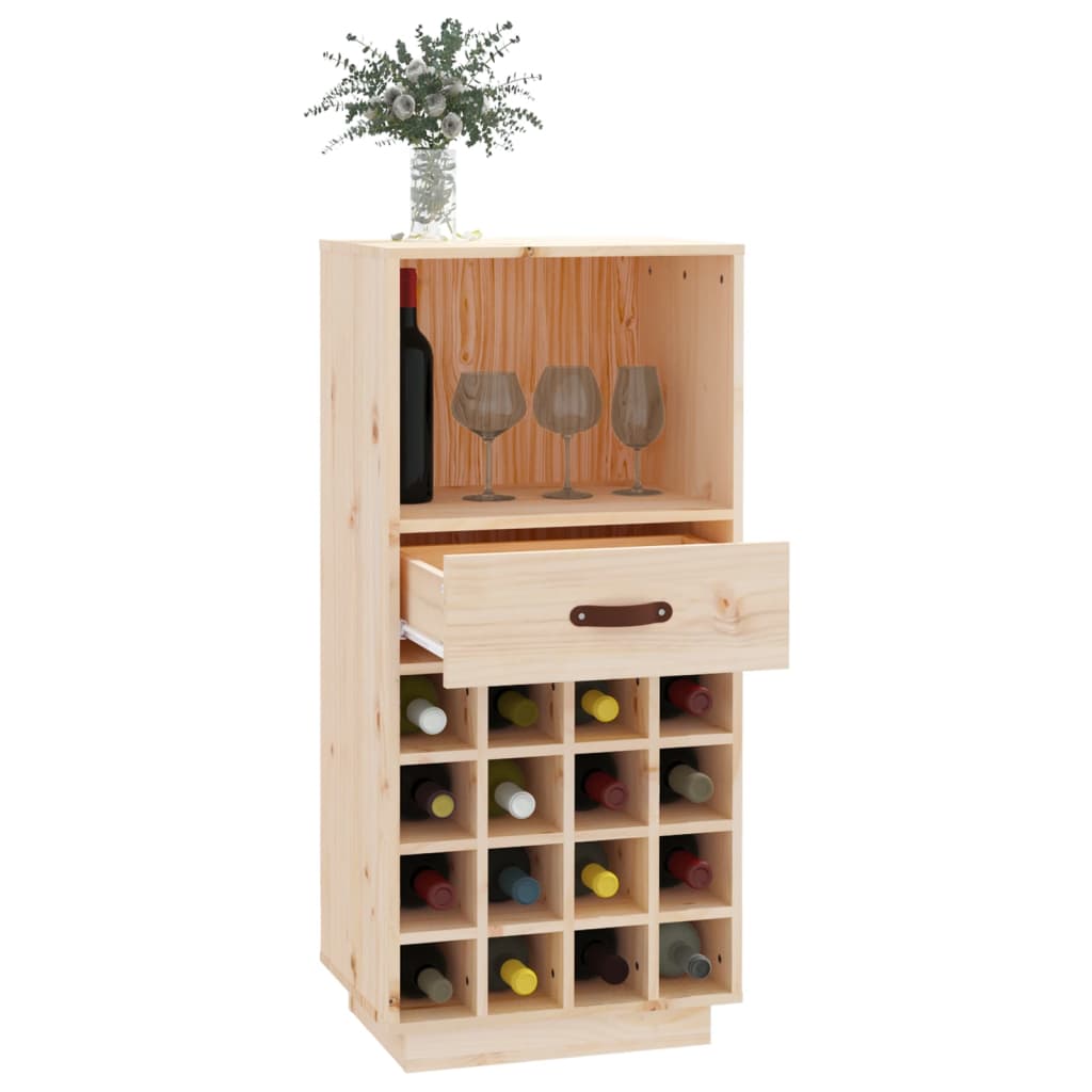 Wine Cabinet 45X34X100 Cm Solid Wood Pine