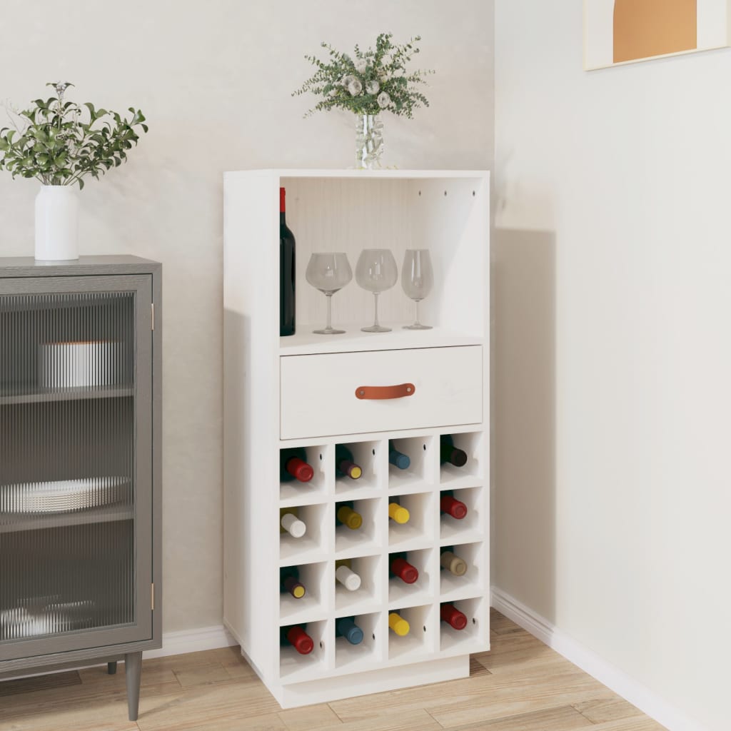 Wine Cabinet 45X34X100 Cm Solid Wood Pine