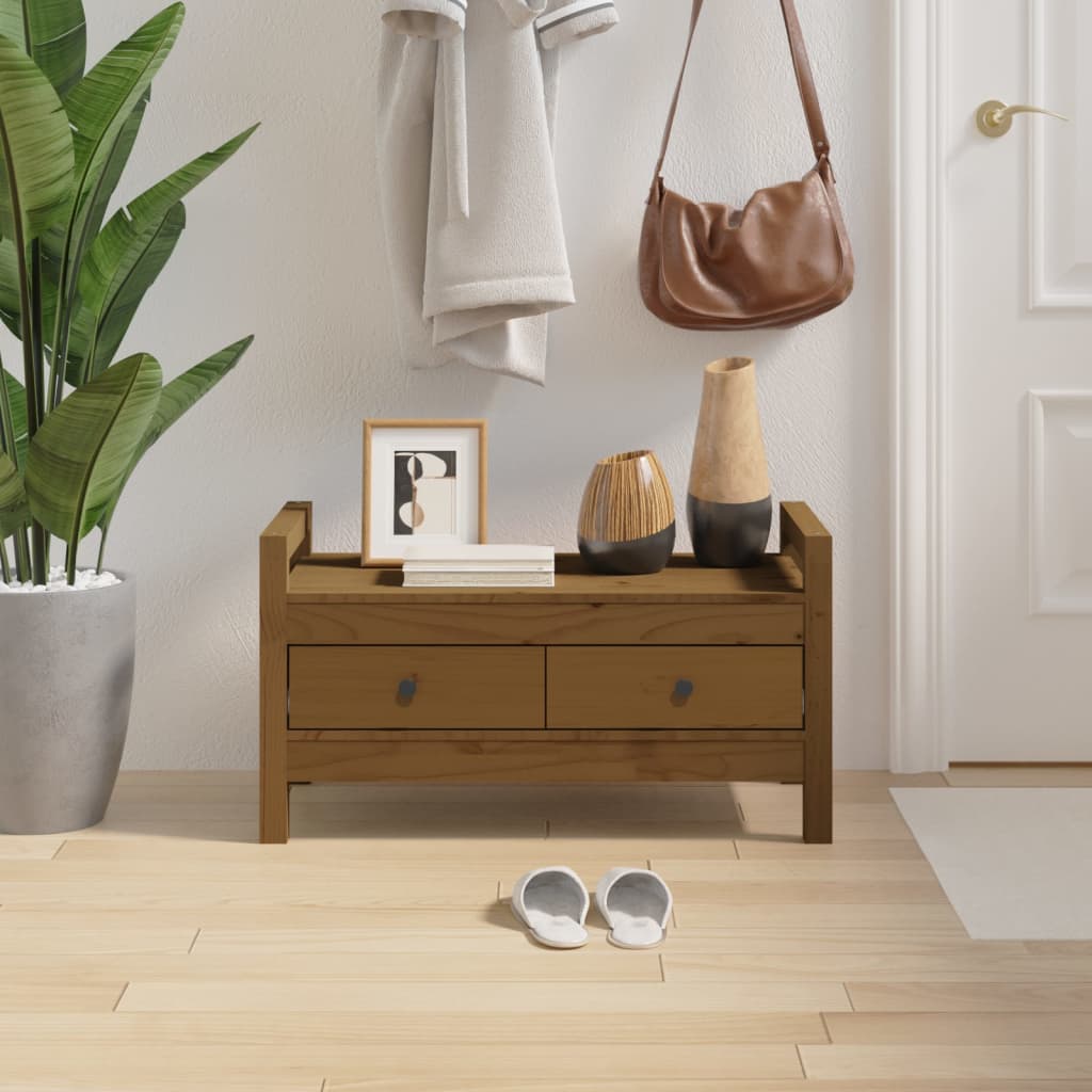 Hall Bench Solid Wood Pine