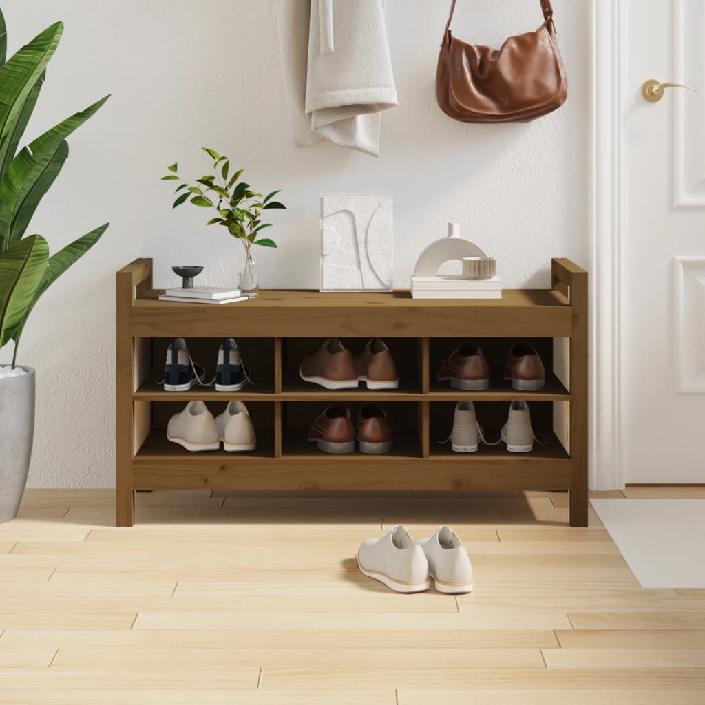 Hall Bench Solid Wood Pine