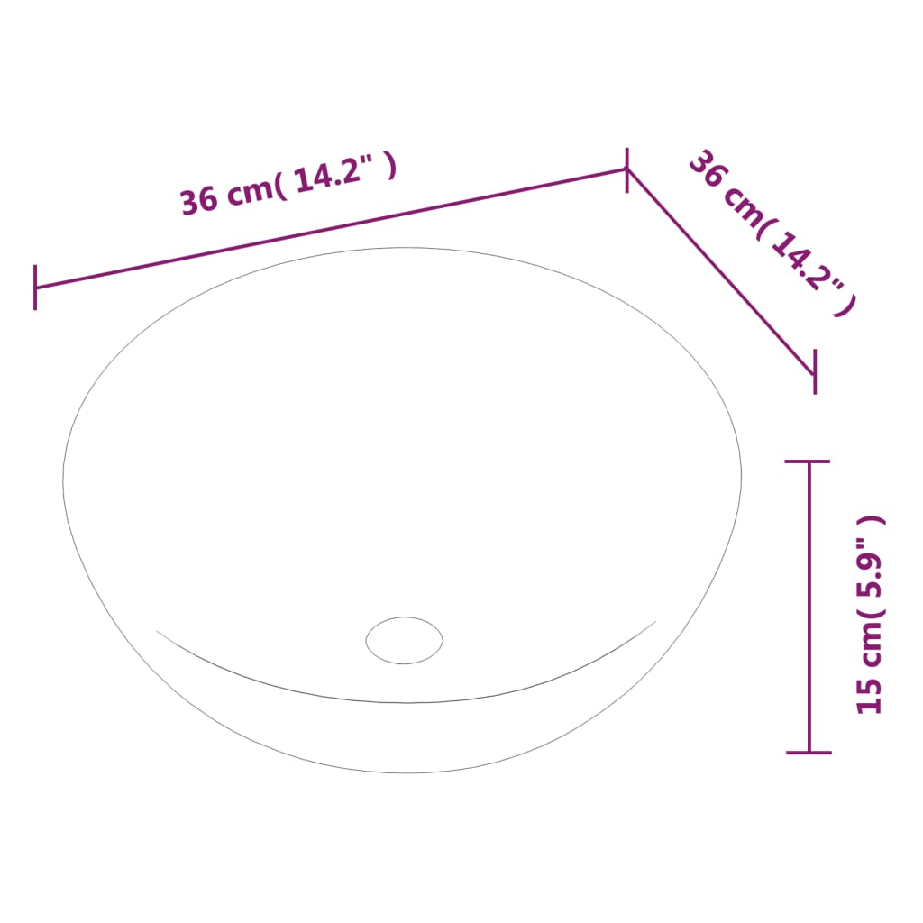 Wash Basin Ceramic Round