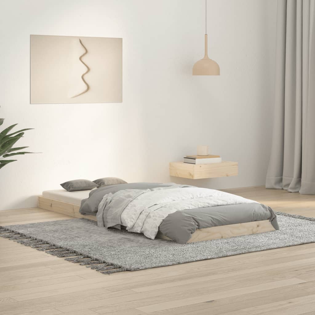 Bed Frame Without Mattress Double Solid Wood Pine
