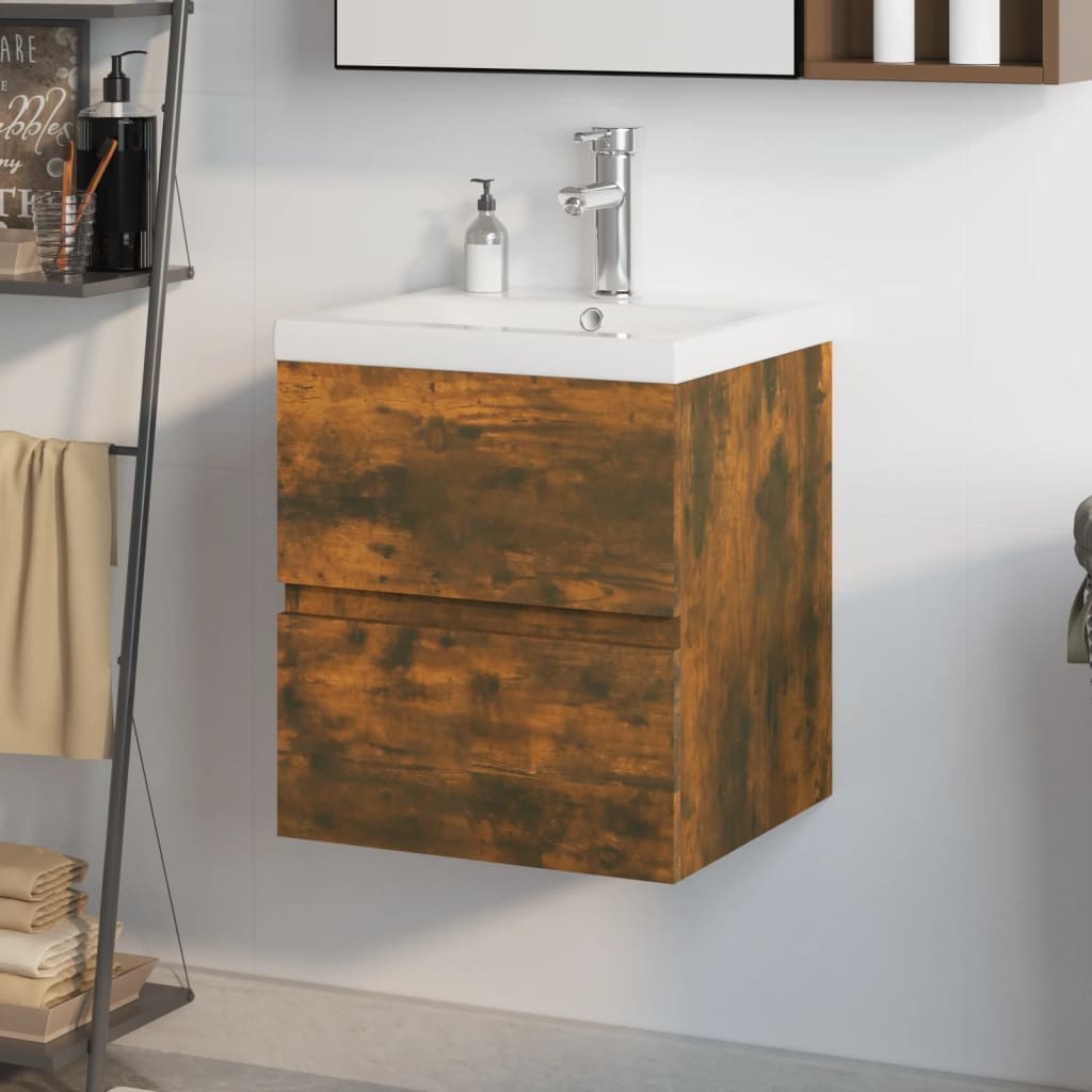 Sink Cabinet With Built-In Basin And Faucet