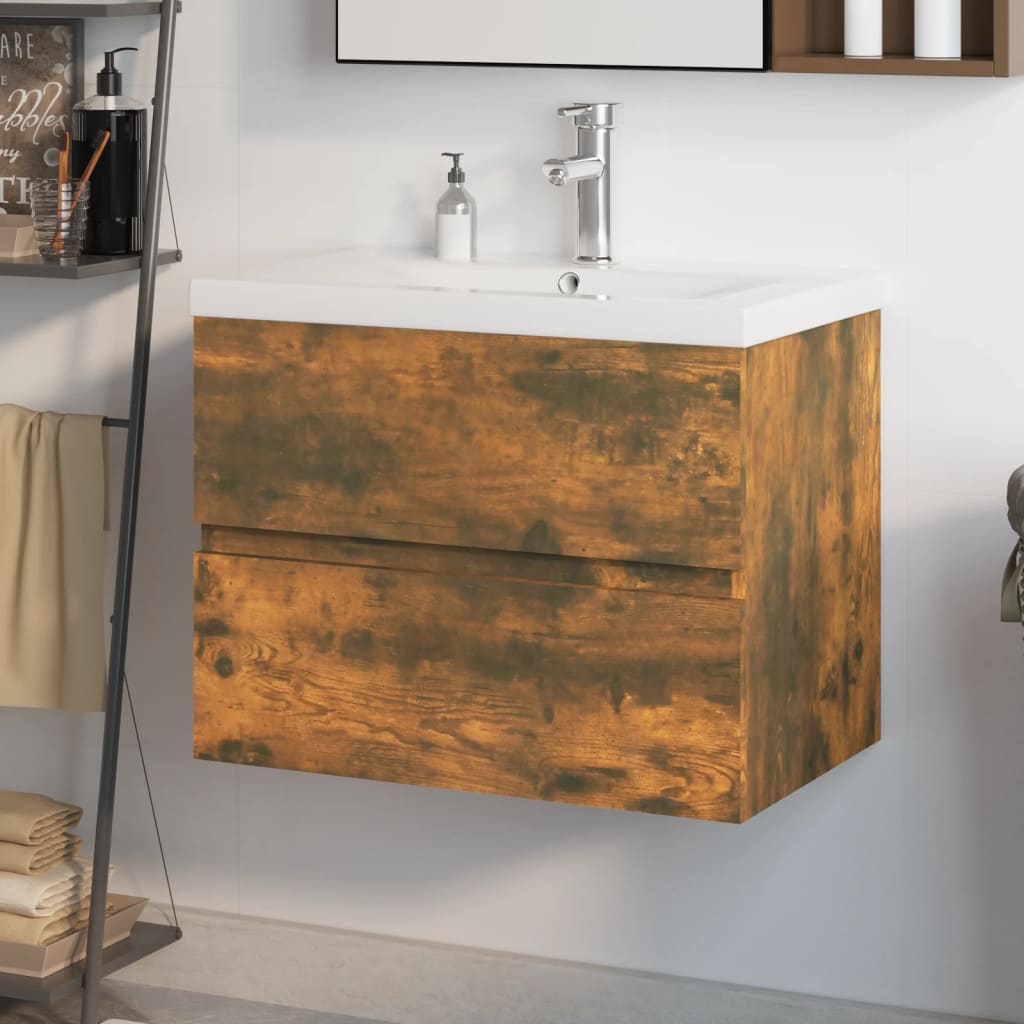 Sink Cabinet With Built-In Basin And Faucet