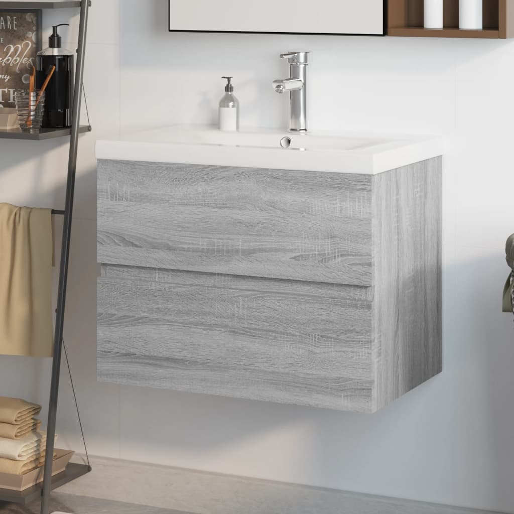 Sink Cabinet With Built-In Basin And Faucet