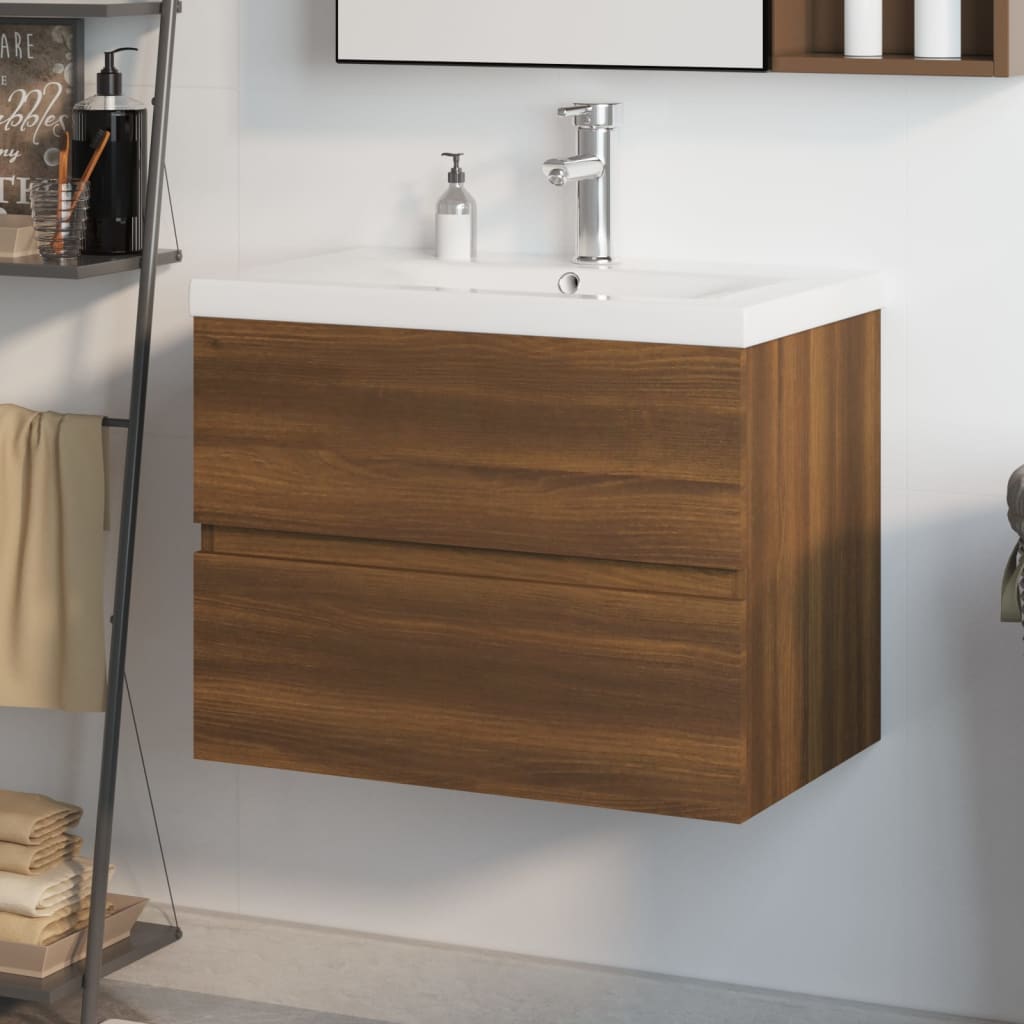 Sink Cabinet With Built-In Basin And Faucet