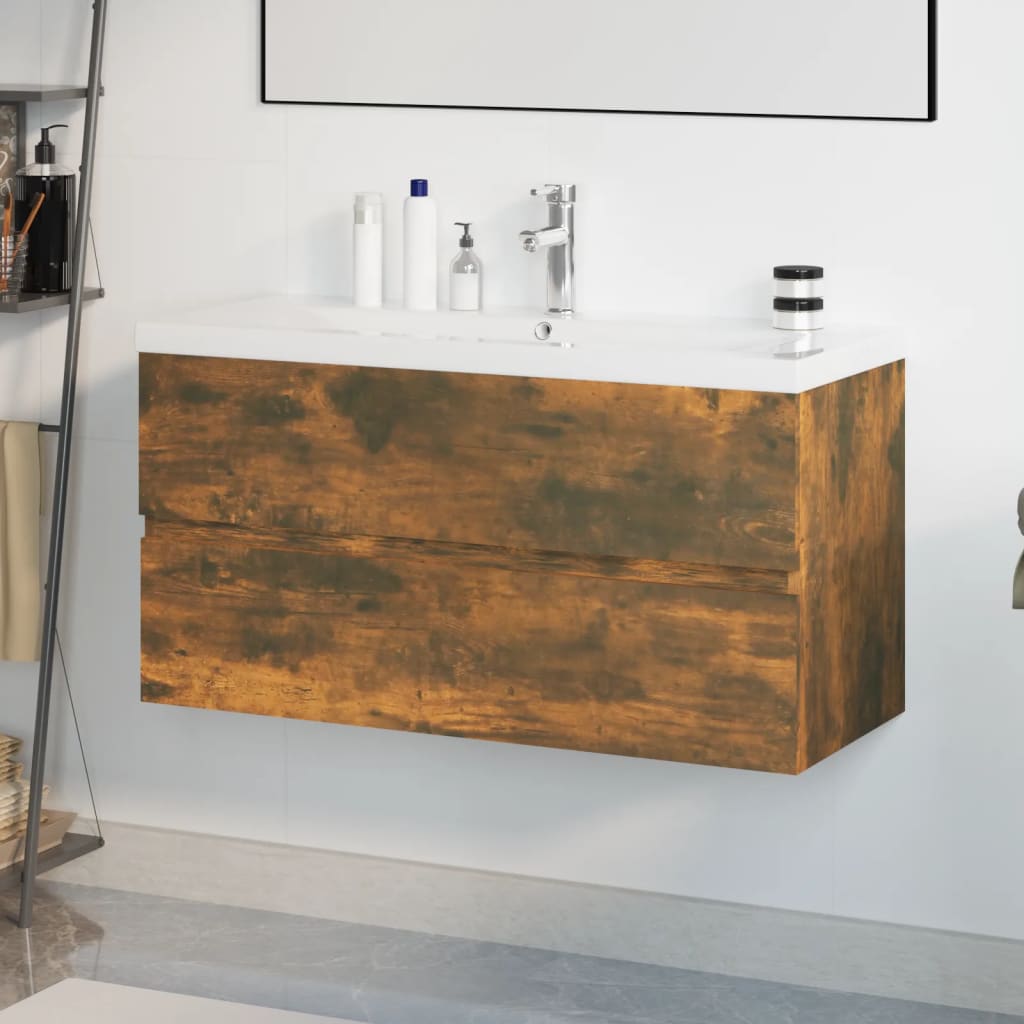 Sink Cabinet With Built-In Basin And Faucet