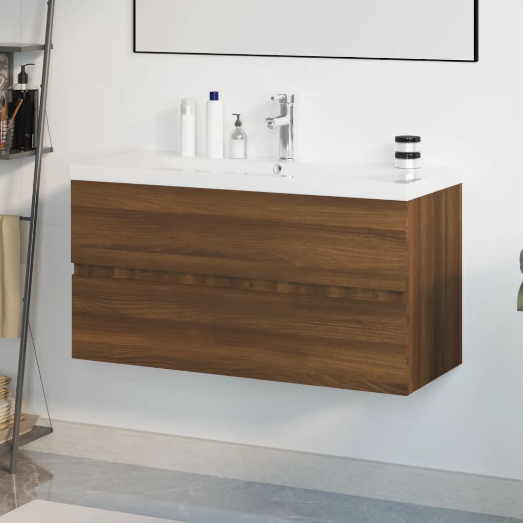 Sink Cabinet With Built-In Basin And Faucet