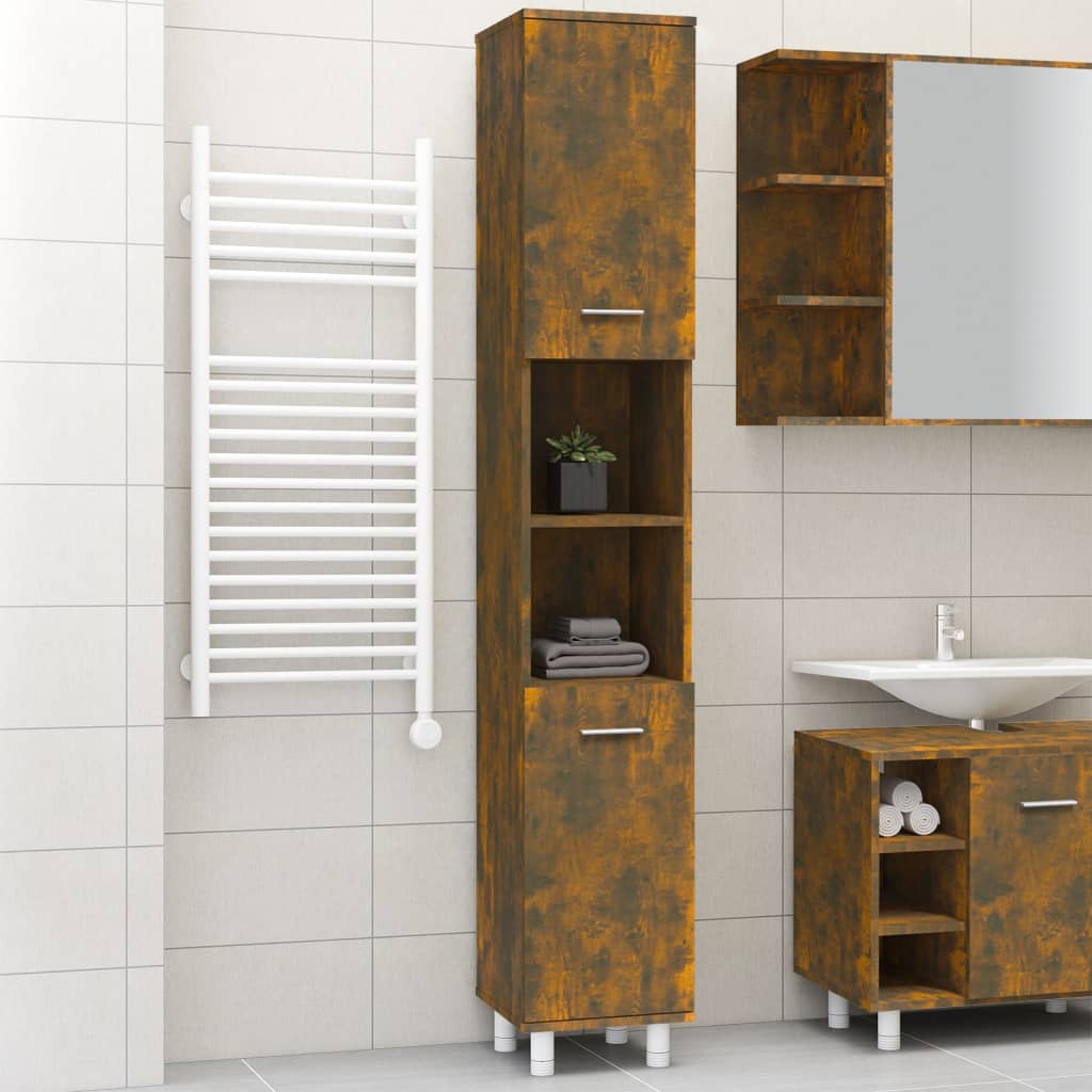 Bathroom Cabinet 30X30X179 Cm Engineered Wood
