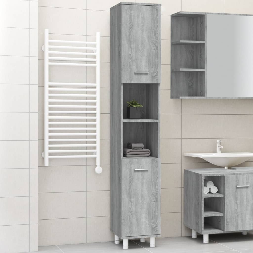 Bathroom Cabinet 30X30X179 Cm Engineered Wood