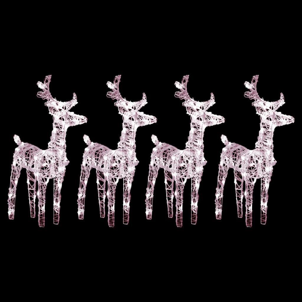 Christmas Reindeers 6 Pcs 240 Leds Acrylic
