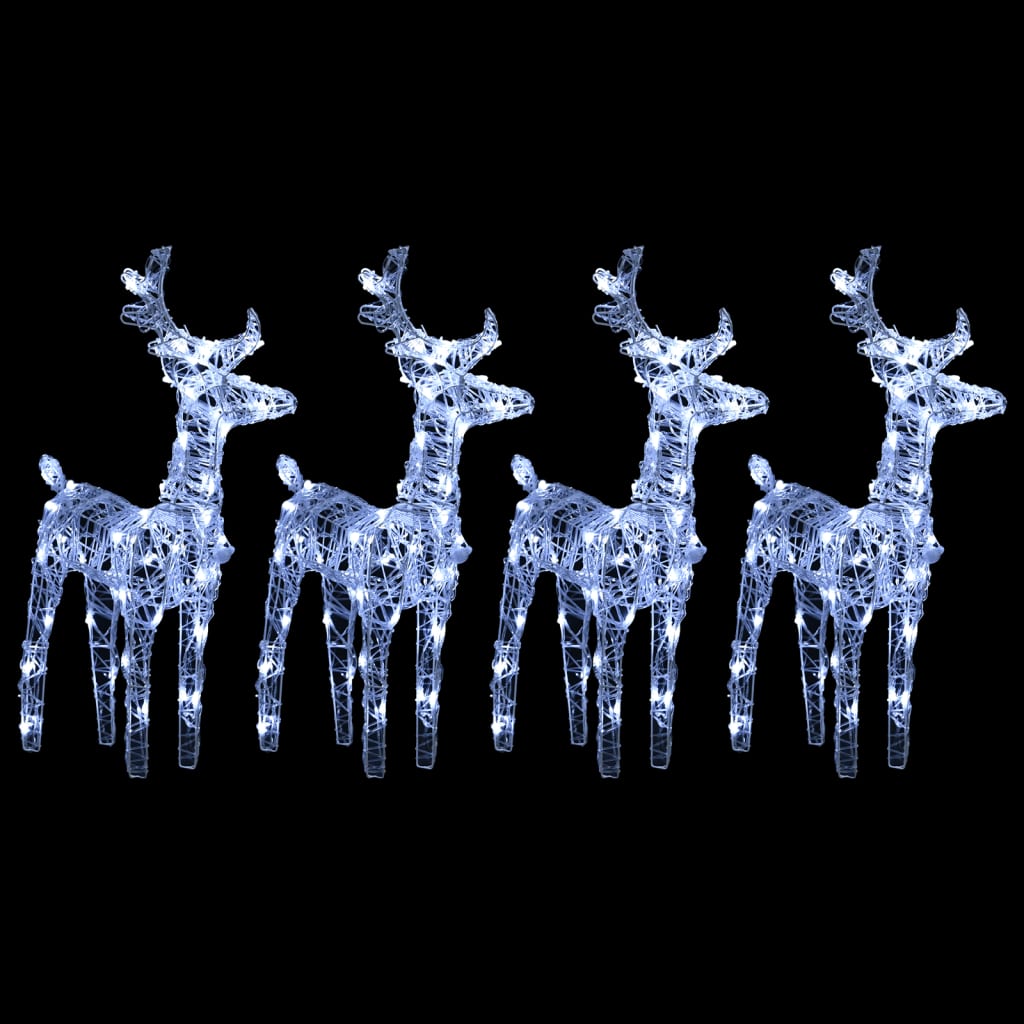 Christmas Reindeers 6 Pcs 240 Leds Acrylic