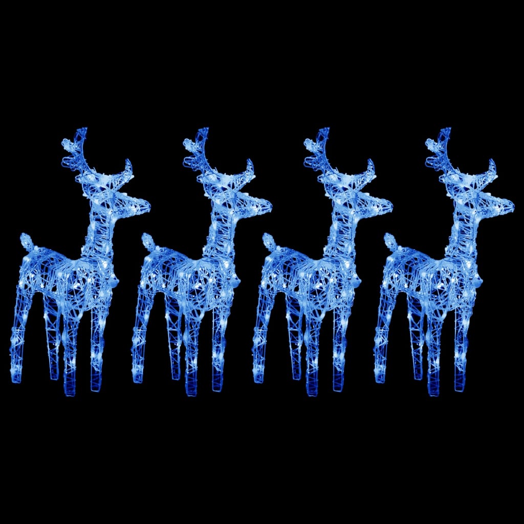 Christmas Reindeers 6 Pcs 240 Leds Acrylic