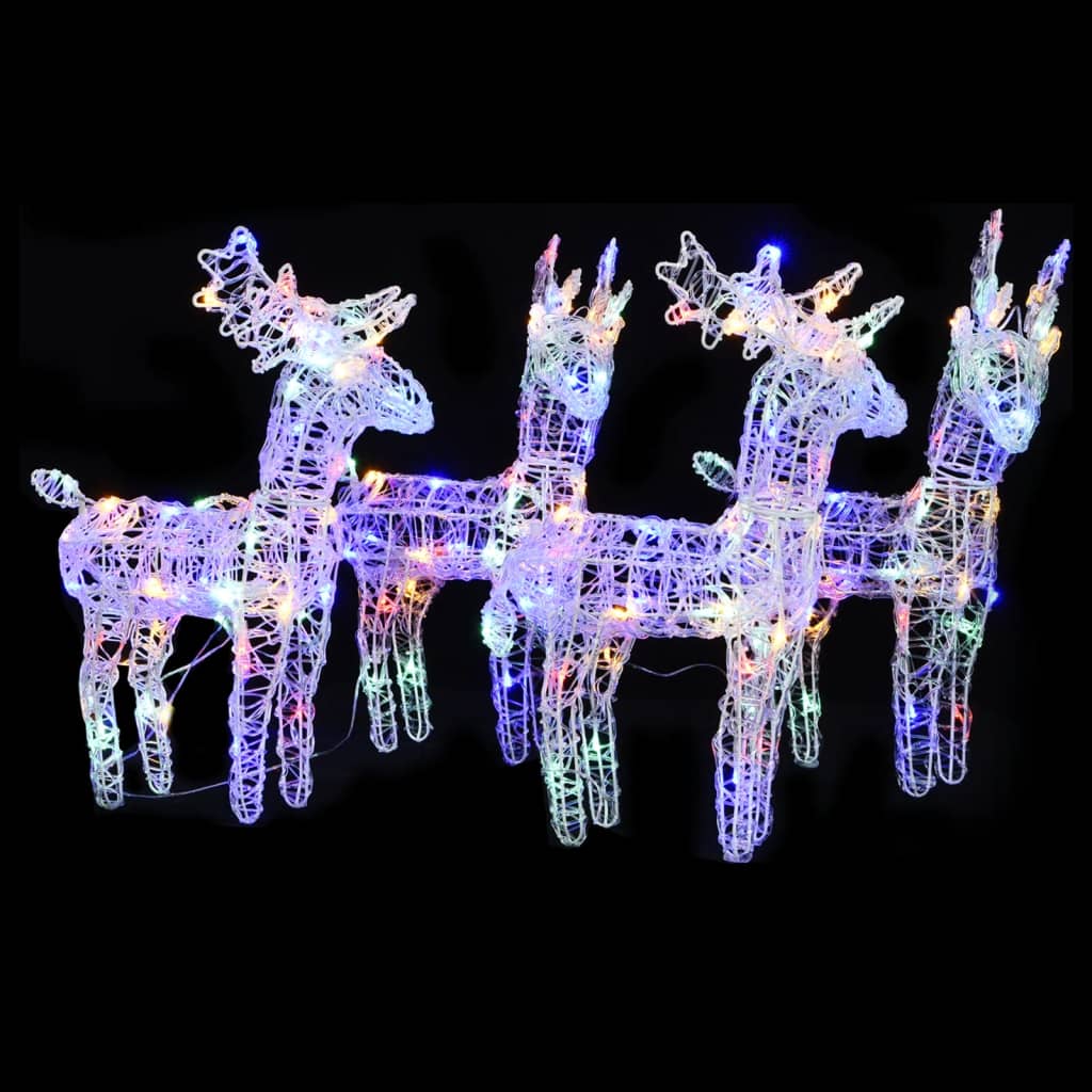 Christmas Reindeers 6 Pcs 240 Leds Acrylic