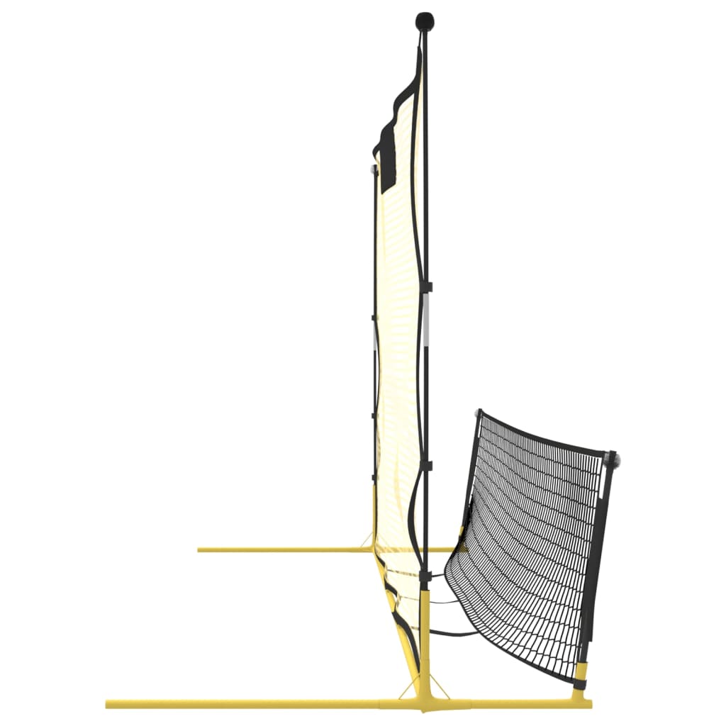Football Rebounder Net Black And Yellow 183X85X120 Cm Polyester