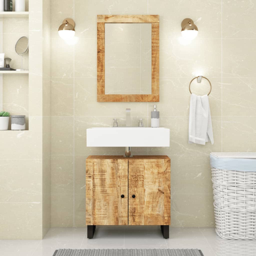 Sink Cabinet 62X33X58 Cm Solid Wood Reclaimed And Engineered Wood