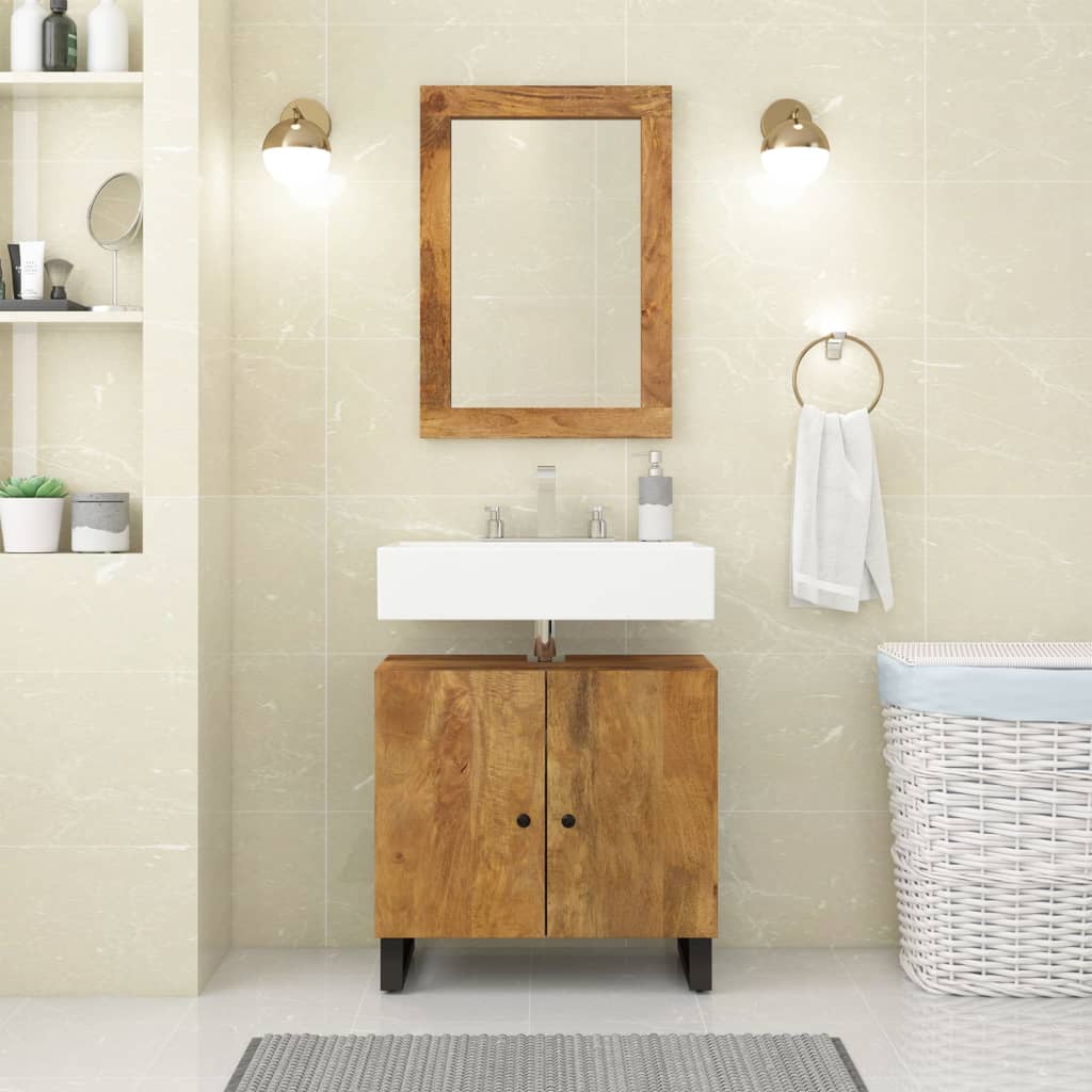 Sink Cabinet 62X33X58 Cm Solid Wood Reclaimed And Engineered Wood