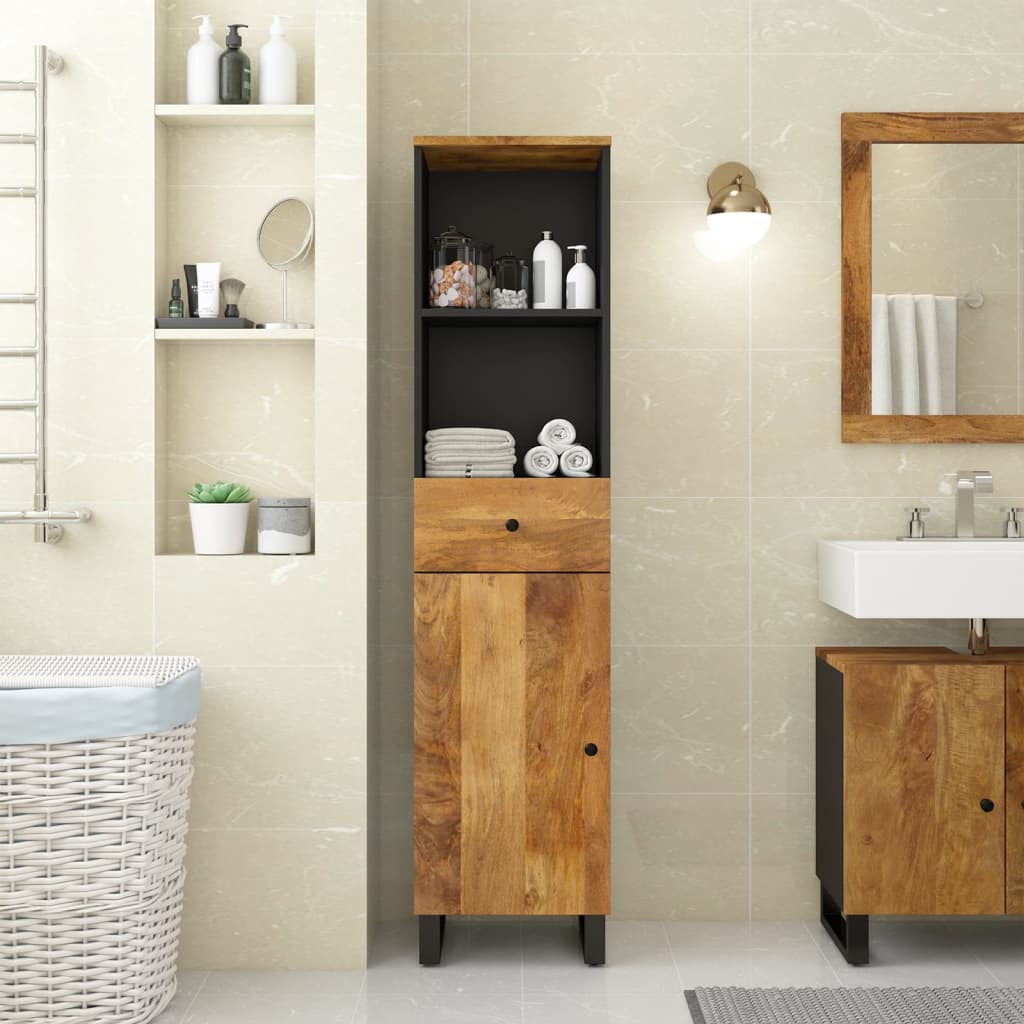 Bathroom Cabinet 38X33X160 Cm Solid Wood Reclaimed