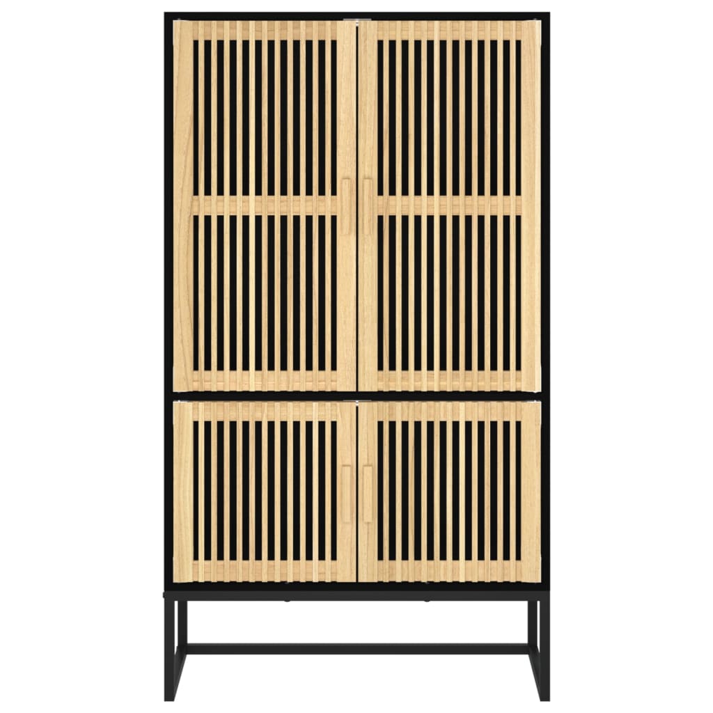 Highboard Black 70X35X125 Cm Engineered Wood